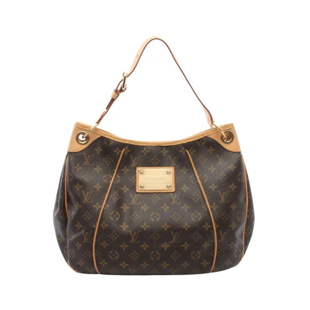 Louis Vuitton Galliera Shoulder Bag Canvas Leather Monogram Brown